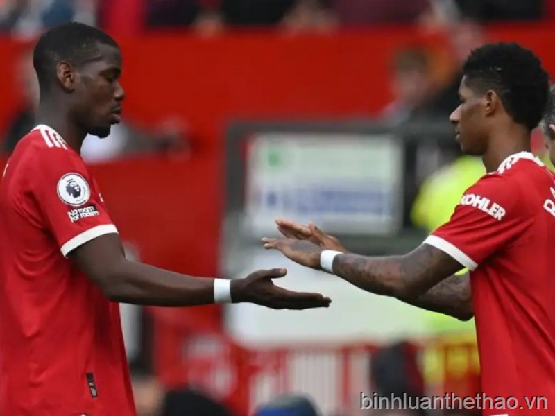 Pogba và Rashford ở MU.